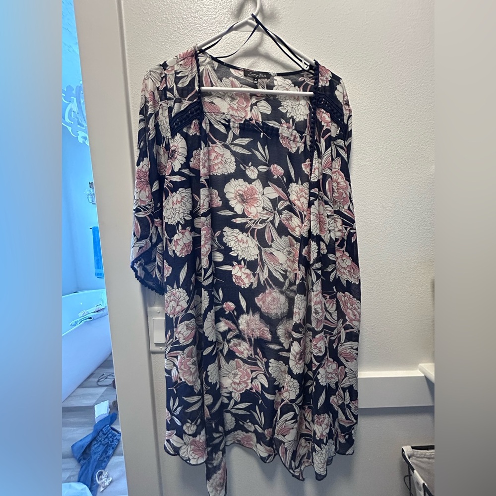 Floral kimono style cardigan